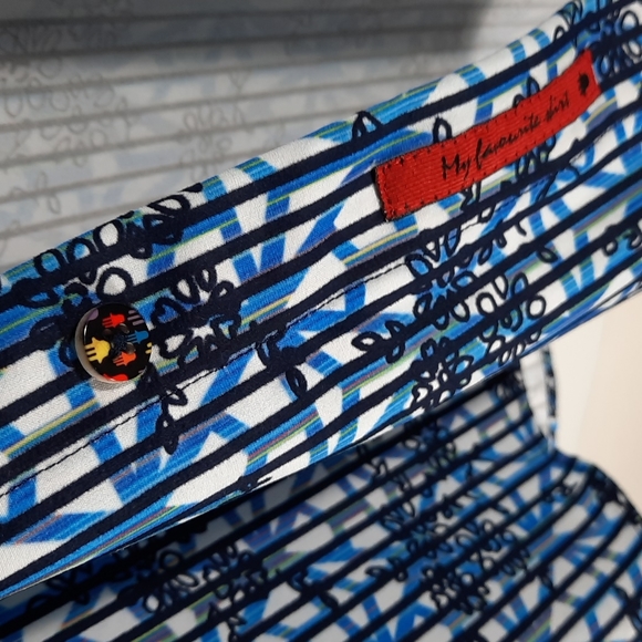 NWT VISCONTI BLACK black/blue shirt, Sz S - Picture 12 of 12